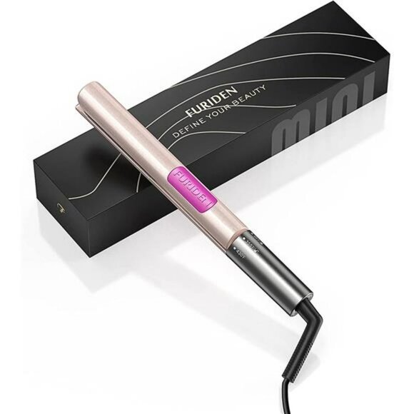 Mini Curling Iron, Mini Hair Straightener and Curler 2 in 1, 0.75 Inch - Picture 1 of 7